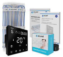 Mata grzewcza Acurel AC-MAT 1.5m² szer. 50cm 160W/m² z termostatem pokojowym AD146C