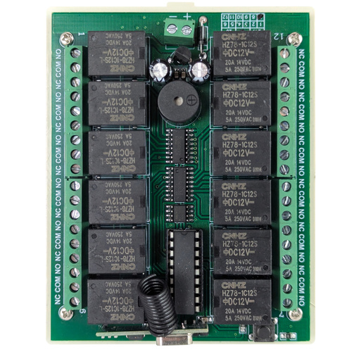 Zestaw: Radiolinia 12-kanałowa (AC-RL12) + 3x Pilot 12-kanałowy 433 MHz