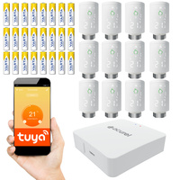 Kompletny zestaw Zigbee: 12x Głowica Termostatyczna + Gateway ZIGBEE + zasilanie