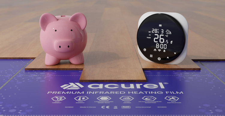 Folia grzewcza Acurel AC310P 2m² szer. 100cm 140W/m² z termostatem WiFi AD136