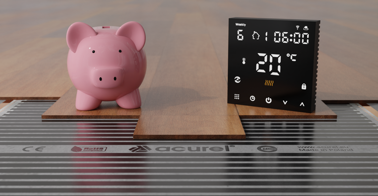 Folia grzewcza AC-305TM szer. 50cm 140W/m² z termostatem AC-TE200B-WIFI - Zestaw 12m²