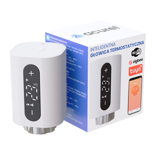 Zestaw Smart Home – 5x Głowica termostatyczna Zigbee + Bramka Zigbee + Baterie