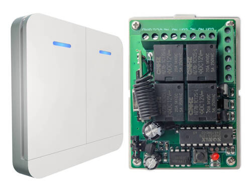 Radiolinia 4 kanały sterowanie + pilot natynkowy 2 kanały
