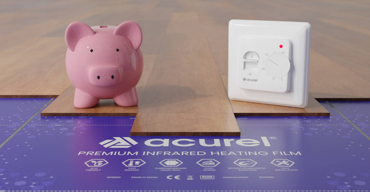 Folia grzewcza Acurel AC305P 5m² szer. 50cm 220W/m² z termostatem pokojowym AD132