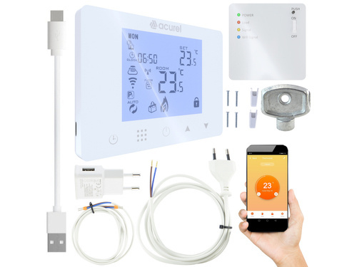 Sterownik pokojowy WiFi – beznapięciowy regulator do kotłów gazowych, pellet, ekogroszek