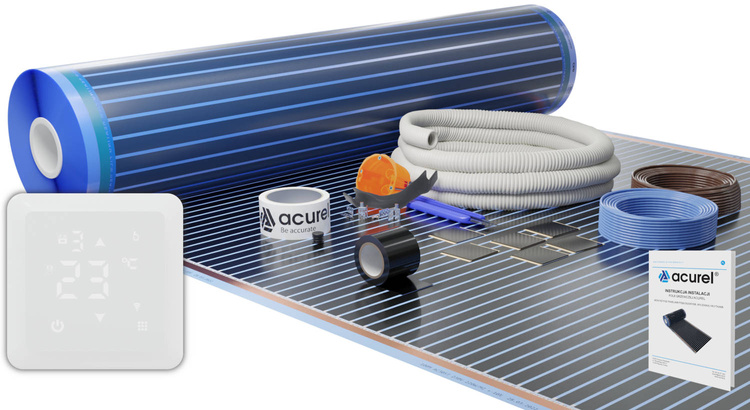 Folia grzewcza Acurel AC310T 3m² szer. 100cm 220W/m² z termostatem WiFi AD137