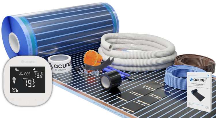 Folia grzewcza Acurel AC305T 1m² szer. 50cm 220W/m² z termostatem WiFi AD101
