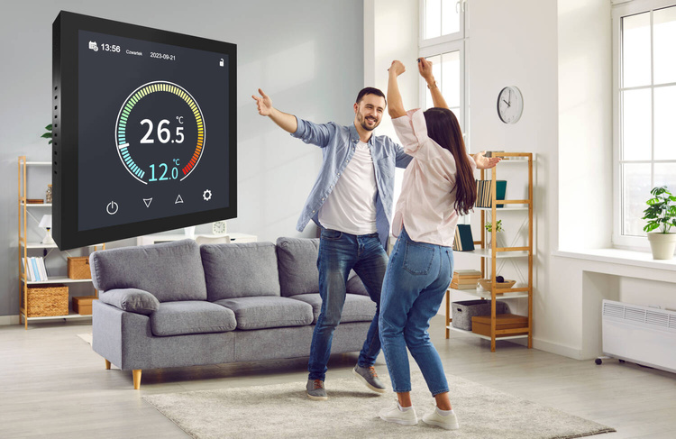 Termostat elektroniczny programowalny AC-TE001B POLSKIE MENU