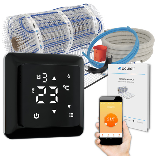 Mata grzewcza Acurel AC-MAT 3m² szer. 50cm 160W/m² z termostatem AD137C-WIFI