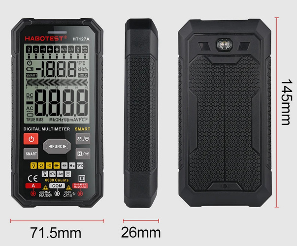 Multimetr True RMS NCV + Termopara HT127B