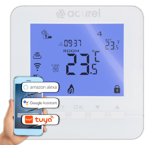 Termostat elektroniczny programowalny AD111 WIFI + KLUCZYK