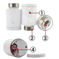 Kompletny zestaw Zigbee: 1x Głowica Termostatyczna + Gateway ZIGBEE + zasilanie