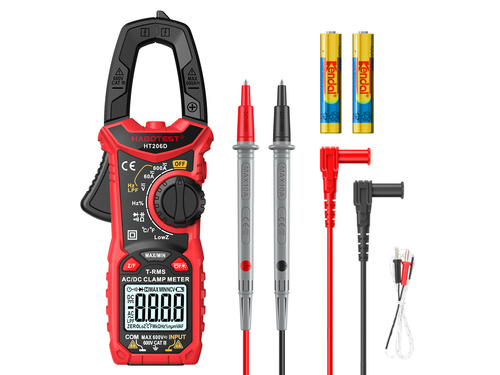 Miernik Cęgowy AC/DC True RMS NCF LPF HT206D