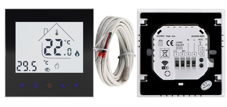 Folia grzewcza AC-310TM szer. 100cm 140W/m² z termostatem AD134C-WIFI - Zestaw 1m²