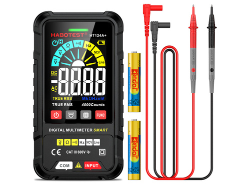 Multimetr True RMS NCV + funkcja latarki HT124A+