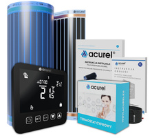 Folia grzewcza Acurel AC305T 19m² szer. 50cm 140W/m² z termostatem pokojowym AD121C