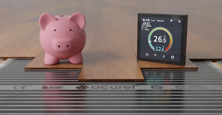 Folia grzewcza AC-305TM szer. 50cm 140W/m² z termostatem AC-TE001B-WIFI - Zestaw 1m²