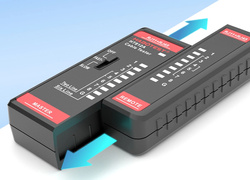 Tester Kabli Przewodów Sieciowych RJ11, RJ45, LAN HT812A