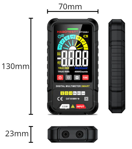 Multimetr True RMS NCV + funkcja latarki HT124A+