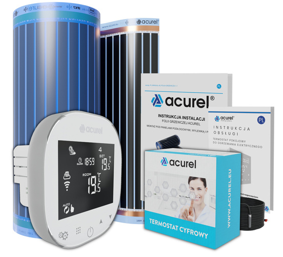Folia grzewcza Acurel AC310T 9m² szer. 100cm 80W/m² z termostatem WiFi AD101