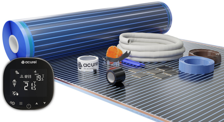 Folia grzewcza Acurel AC310T 2m² szer. 100cm 80W/m² z termostatem WiFi AD101C