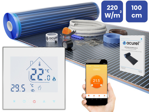 Folia grzewcza Acurel AC310T 6m² szer. 100cm 220W/m² z termostatem WiFi AD134