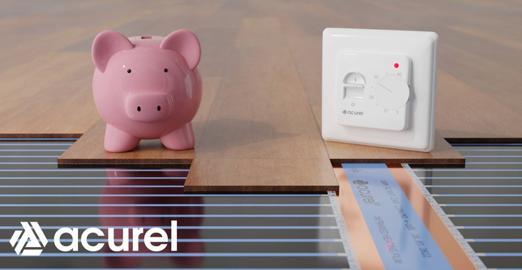 Folia grzewcza Acurel AC305T 20m² szer. 50cm 140W/m² z termostatem pokojowym AD132