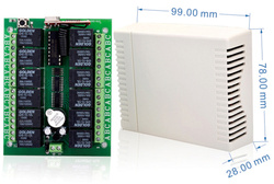 Zestaw: Radiolinia 12-kanałowa (AC-RL12) + 2x Pilot 12-kanałowy 433 MHz