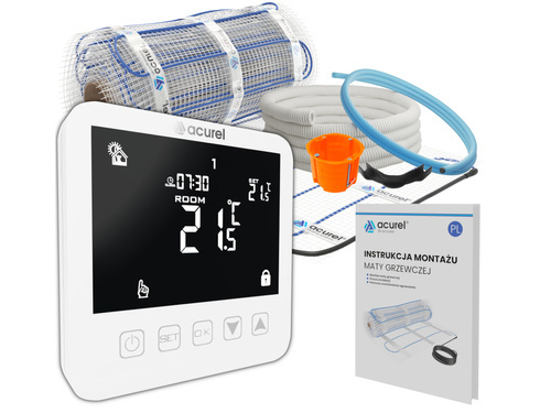 Mata grzewcza Acurel AC-MAT 1m² szer. 50cm 160W/m² z termostatem pokojowym AD121