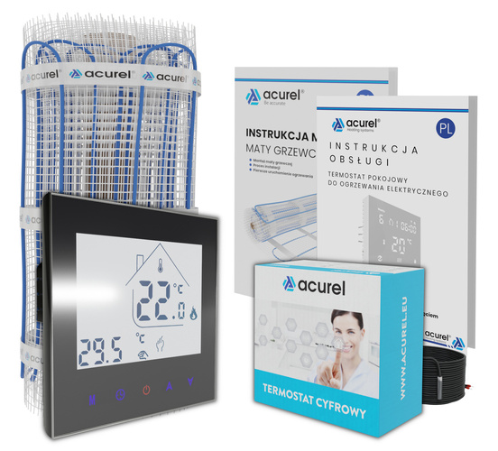 Mata grzewcza Acurel AC-MAT 1m² szer. 50cm 160W/m² z termostatem WiFi AD134C