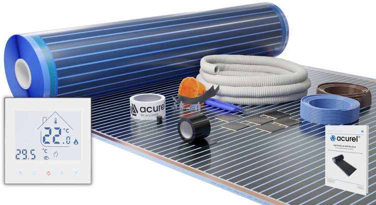 Folia grzewcza Acurel AC310T 13m² szer. 100cm 220W/m² z termostatem WiFi AD134