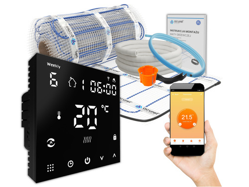 Mata grzewcza Acurel FT-MAT 3.5m² szer. 50cm 160W/m² z termostatem WiFi AD122C