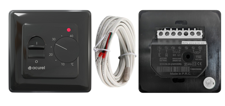 Folia grzewcza AC-310TM szer. 100cm 140W/m² z termostatem AD132B - Zestaw 3m²