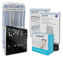 Mata grzewcza Acurel FT-MAT 8m² szer. 50cm 160W/m² z termostatem pokojowym AD141C