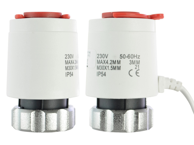 Siłownik termoelektryczny termiczny 230V NC M30x1.5 - 1 sztuka