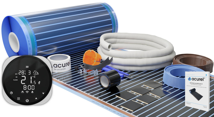 Folia grzewcza Acurel AC305T 3m² szer. 50cm 220W/m² z termostatem WiFi AD136