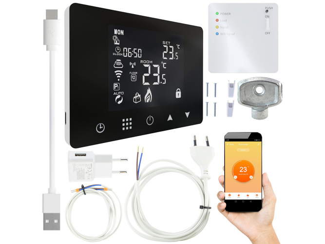 Sterownik pokojowy WiFi – beznapięciowy regulator do kotłów gazowych, pellet, ekogroszek