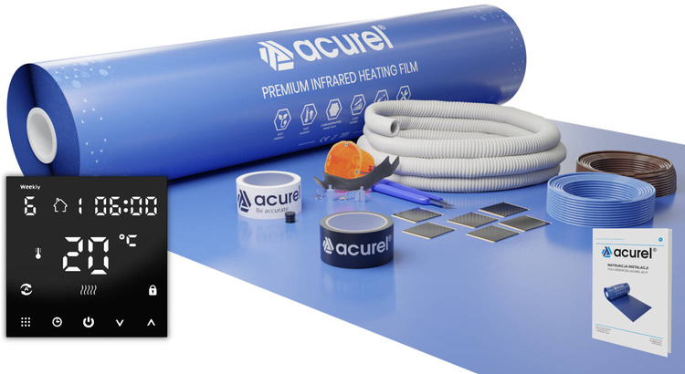 Folia grzewcza Acurel AC310P 5m² szer. 100cm 220W/m² z termostatem pokojowym AD146C