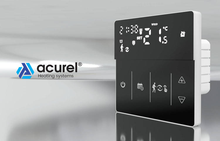 Folia grzewcza Acurel AC305T 19m² szer. 50cm 80W/m² z termostatem  pokojowym AD141C